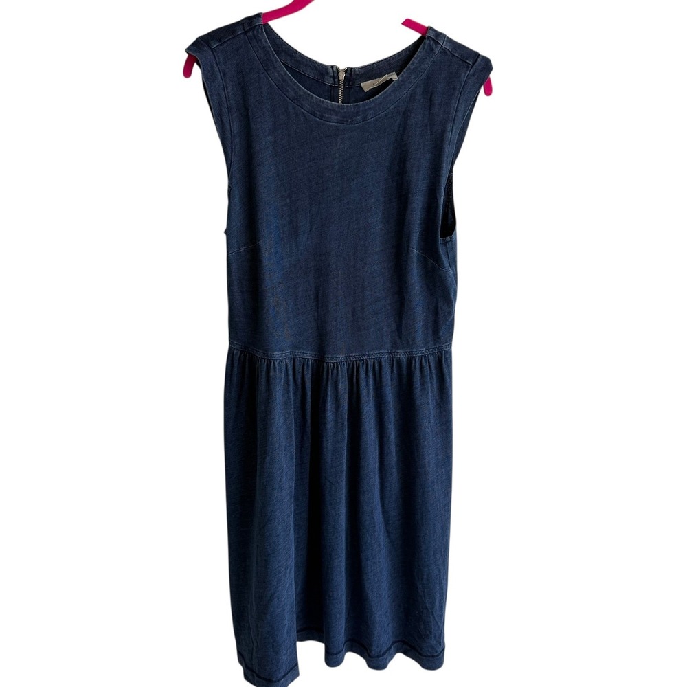 ANN TAYLOR LOFT‎ Denim Blue Cap Sleeve Ladies Casual Dress, 8